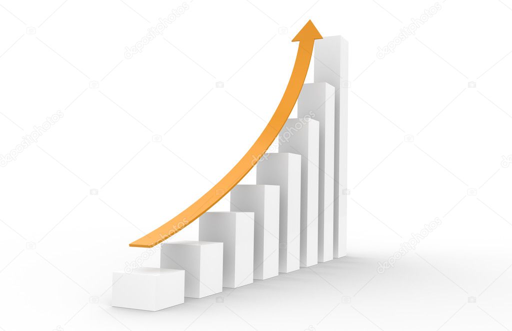Business Graph, orange and white