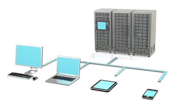 Server-netwerk — Stockfoto