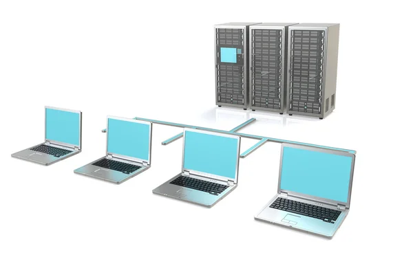 Server-netwerk — Stockfoto