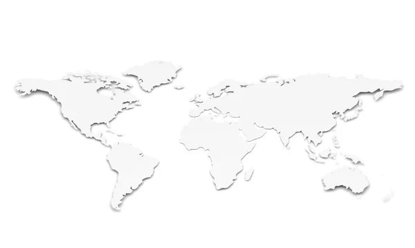 Mapa del mundo. Forma de papel — Foto de Stock