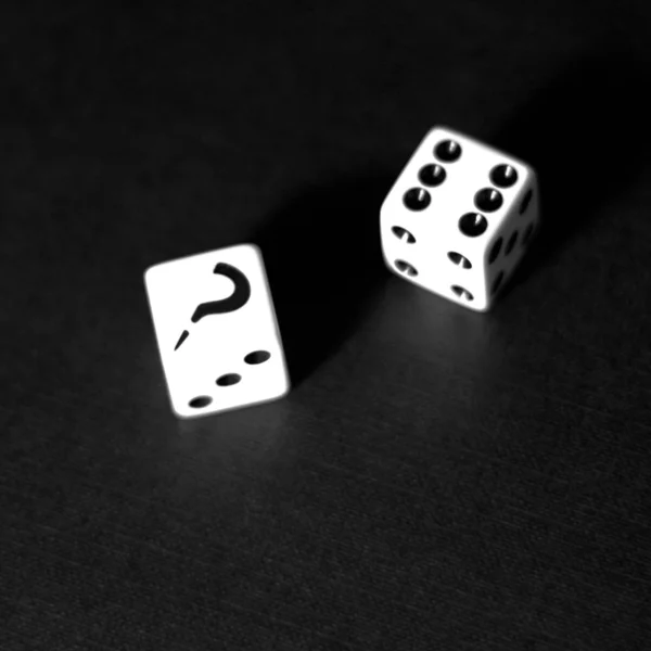 Dices on a black background — Stock Photo, Image