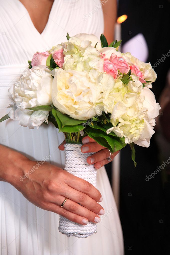 Bride with bouquet