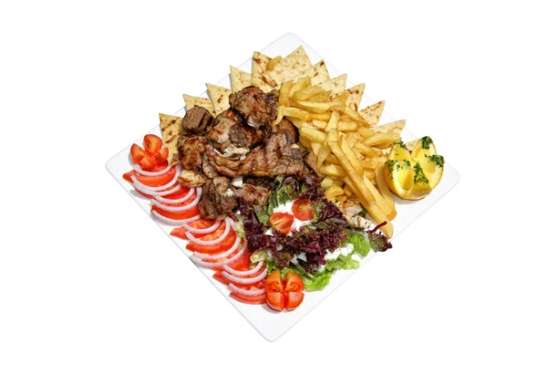 Griekse mixed grill — Stockfoto