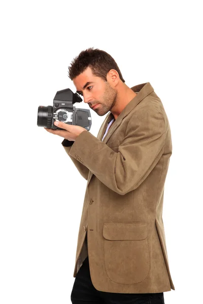 Photographer takes a picture — Stock Photo, Image
