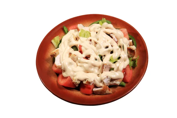 Yeşil salata ile tavuk — Stok fotoğraf