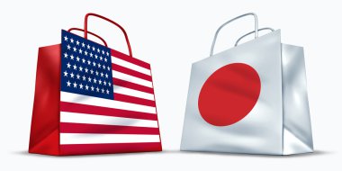 America and Japan trade clipart