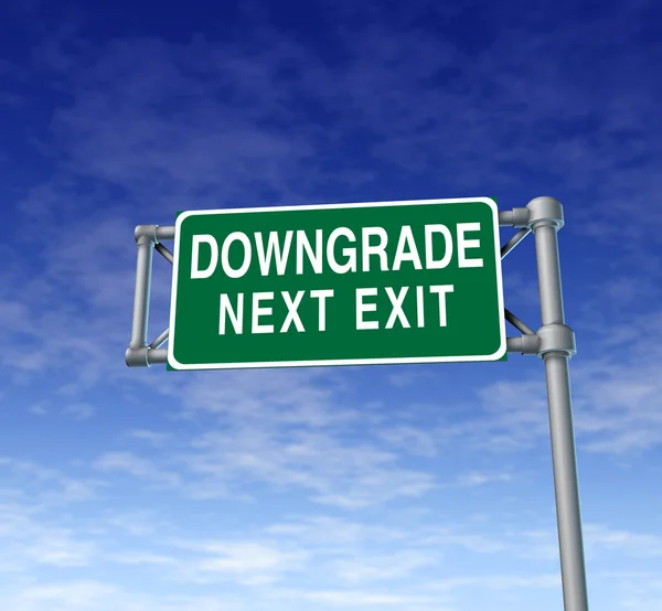 Company downgrade — Stock Photo, Image