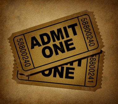 Movie tickets vintage clipart