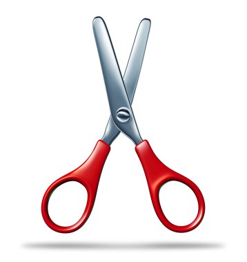 Children school scissors clipart