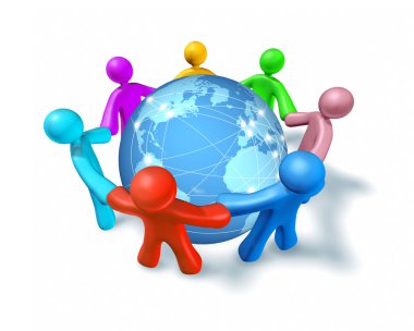 World internet connections and network clipart