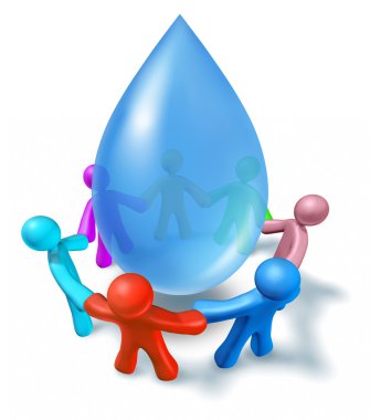 Clean drinking water symbol clipart