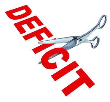 Cutting the deficit clipart