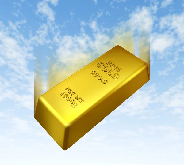 Падение цены на золото — стоковое фото