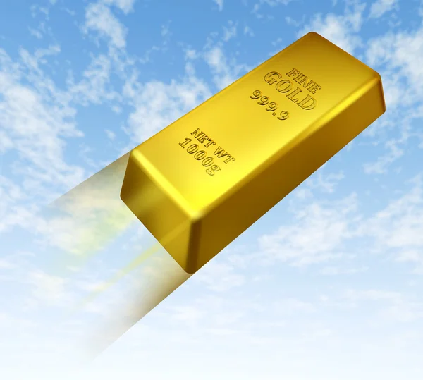 Rising price of gold — Stock Photo, Image