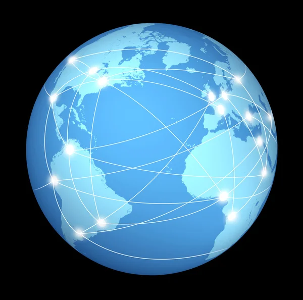 Globales Internet-Netzwerk — Stockfoto