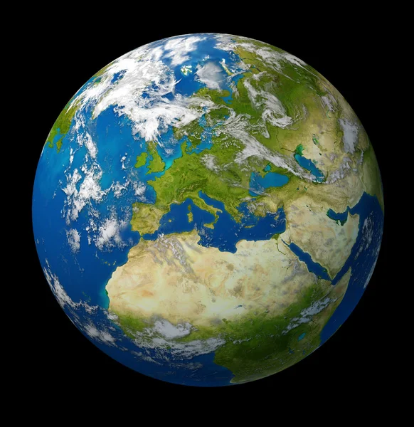 Planeet aarde met Europa en de Europese Unie — Stockfoto