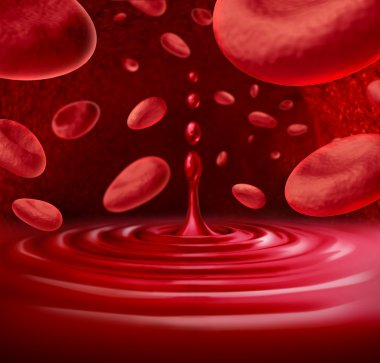 Blood cells liquid clipart