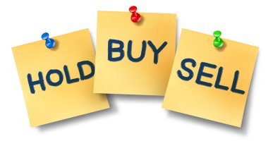 Buy sell hold office notes clipart