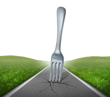 Fork in the road clipart