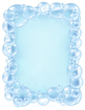 Bubbles frame bath fresh clipart