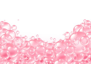 Pink Bubbles frame clipart