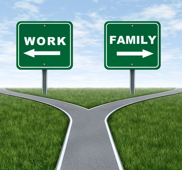 Trabalho ou família — Fotografia de Stock