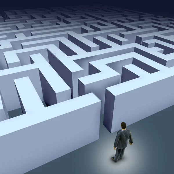 Desafio labirinto de negócios — Fotografia de Stock