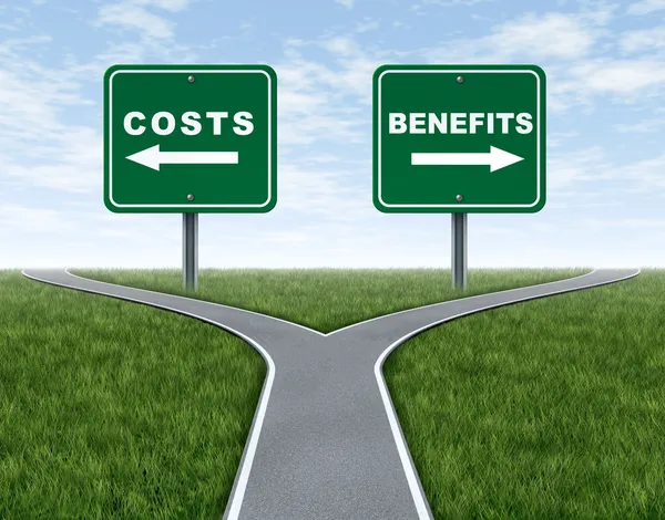 Custos e benefícios — Fotografia de Stock