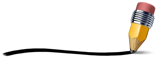 Penna med skriva stroke linje — Stockfoto