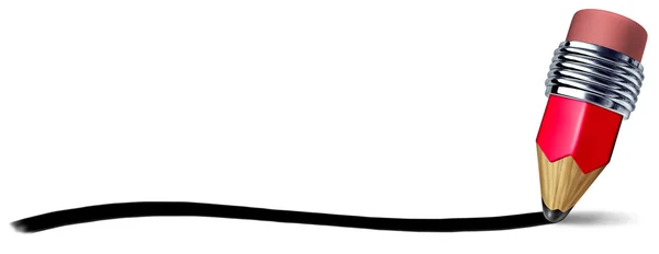 Ołówek z pisania obrysu linii — Zdjęcie stockowe
