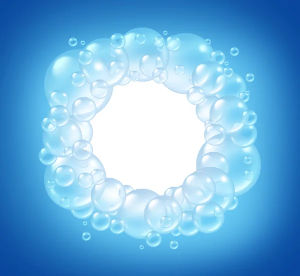 きれいな水で円空の泡 — ストック写真