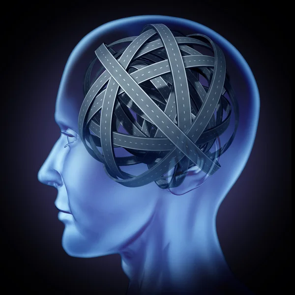 Confused puzzled human brain — Stock Photo, Image