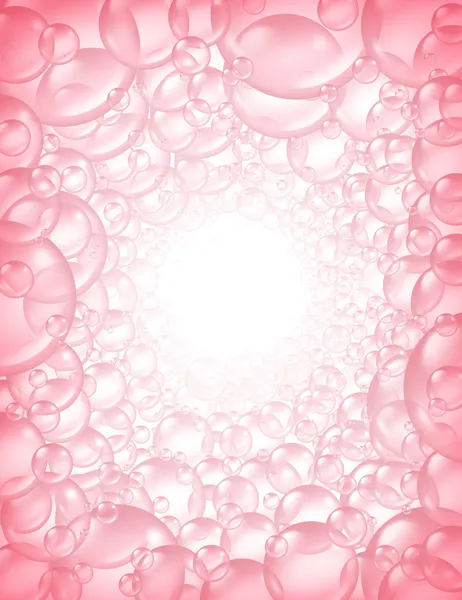 Pink bubbles in perspective background frame — Stock Photo, Image