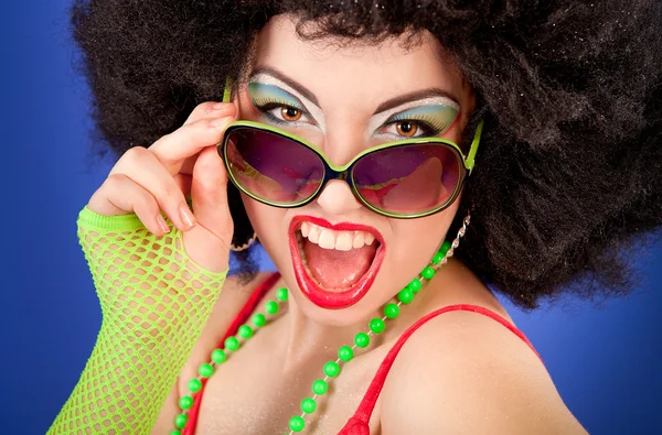 stock image Disco girl with goggles