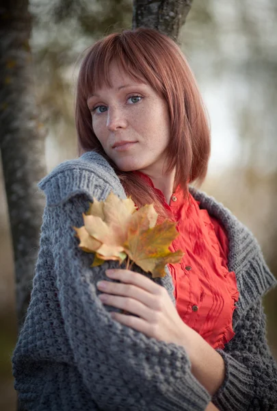 stock image Beautiful redheaded woman portrait