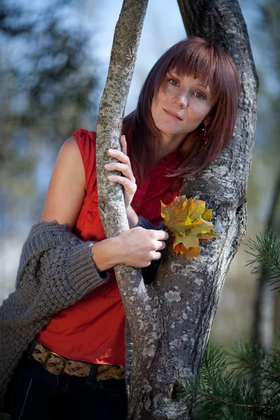 stock image Beautiful redheaded woman portrait