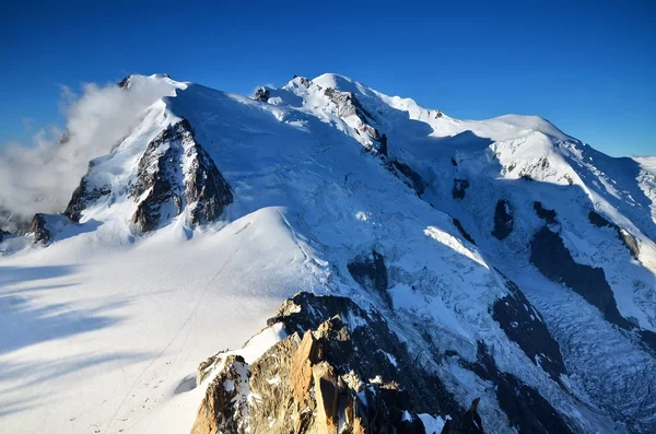 Mont blanc, horní části Evropy, hory Alpy — Stock fotografie