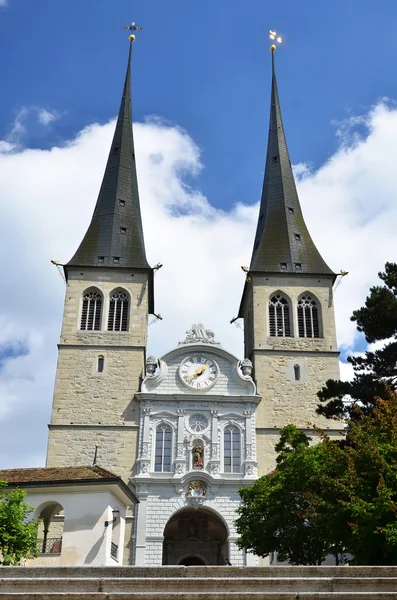 Hofkirche, luzern, Svájc — Stock Fotó