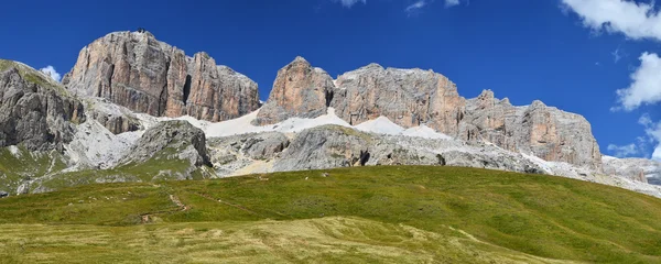 Sella hegység, a hegyek Dolomitok, Olaszország — Stock Fotó