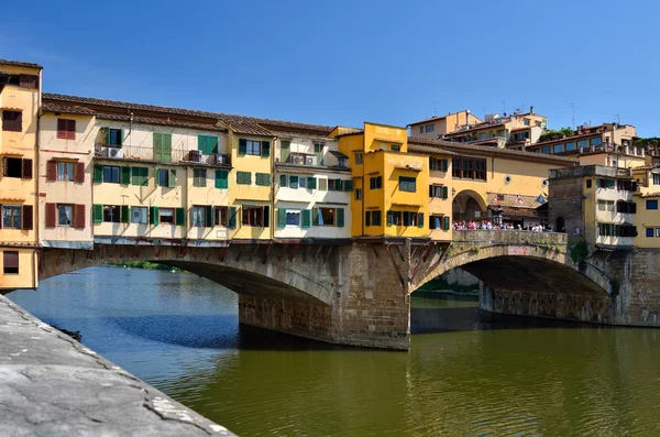 Моста Понте Веккіо і середньовічних Орієнтир Флоренції — стокове фото