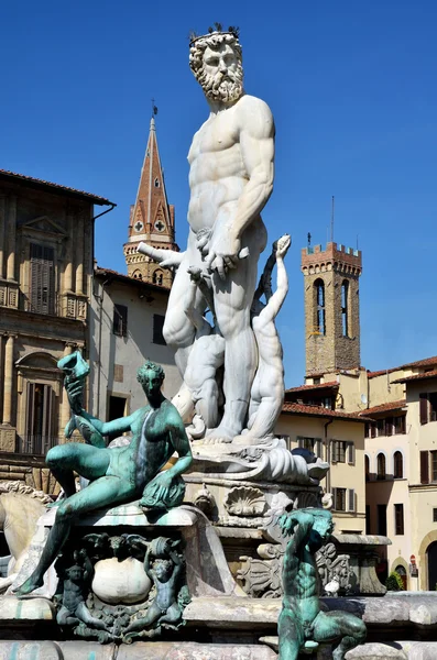 Florencia, estatua de Neptuno, Italia —  Fotos de Stock