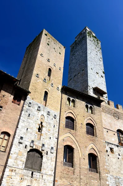 Salvucci wieża w san gimignano, Toskania — Zdjęcie stockowe