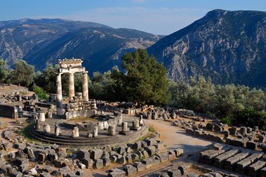 Athena Pronaia Sanctuary at Delphi, Greece clipart