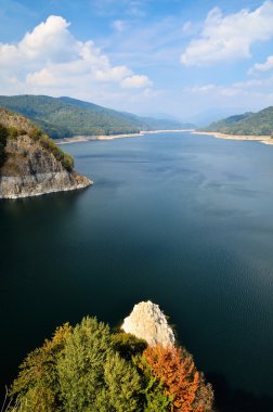 Vidraru Lake in Fagaras mountains, Romania clipart