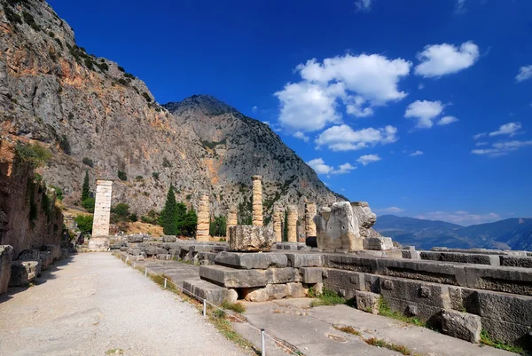 Apollo Temple, Delphi antigo local, Grécia — Fotografia de Stock