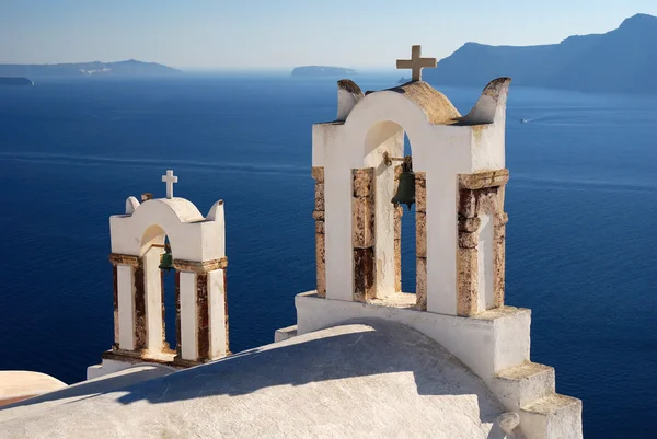 Церковь Ия на острове Санторини, Греция — стоковое фото