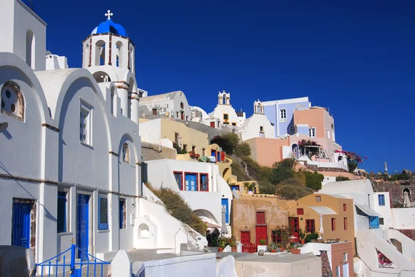Oia by i island of thira, santorini - cyclades, Grekland — Stockfoto