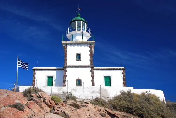 Santorini maják — Stock fotografie