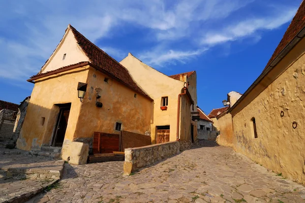 Fortezza Rasnov, strada stretta, Transilvania — Foto Stock