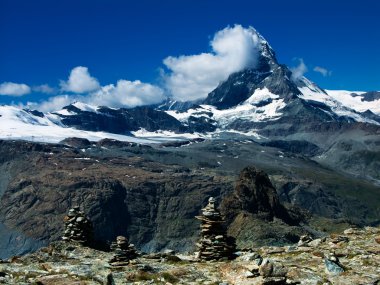 Matterhorn (Monte Cervino) mountain in Switzerland Alps clipart